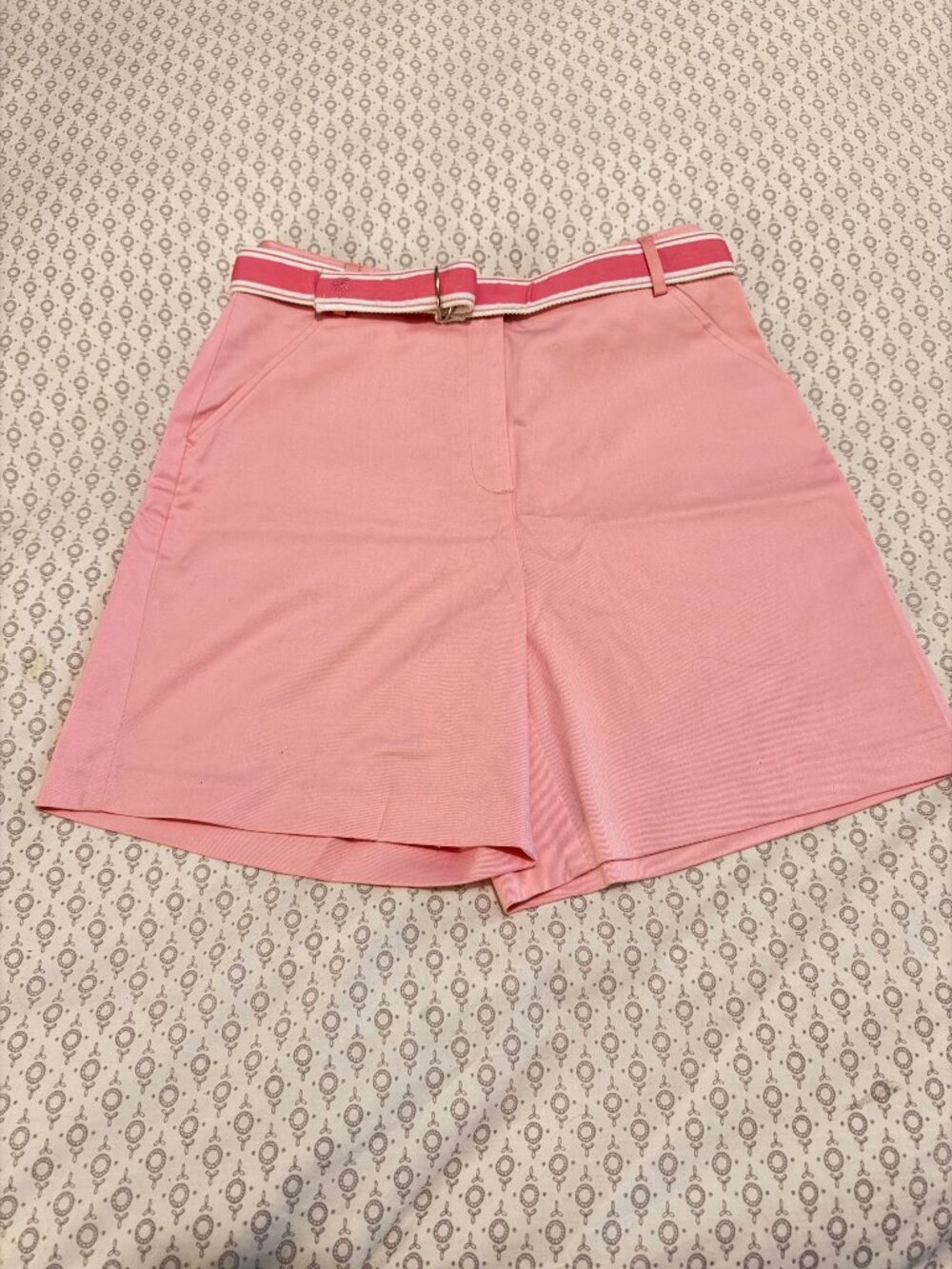 NEW Lilly Pulitzer Palm Beach Chino Shorts Womens Size 6 US Pink Preppy Belt